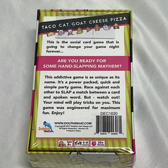 Taco Cat Goat Cheese Pizza Card Game for 3 to 8 players ages eight and up - Picture 2 of 2
